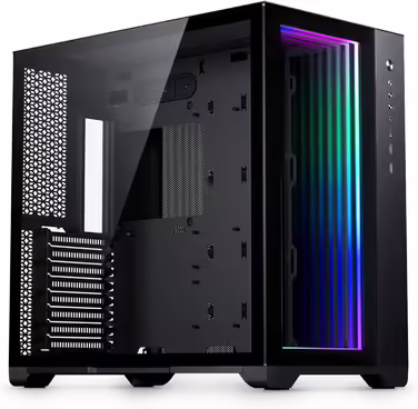 Корпус Magniumgear Neo Qube 2 IM ATX, подвійна камера, Digital-RGB, дзеркальна передня панель Infinity, скляні панелі, чорний