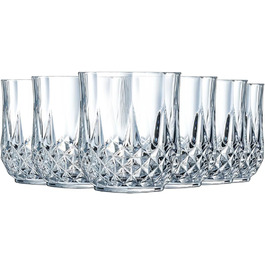 Келихи для коньяку Cristal d'Arques Paris Longchamp, 320 мл, 6 шт., з Kwarx, блискучі, міцні, прозорі