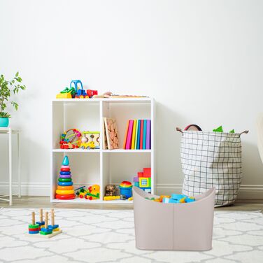 Кошик для дров Relaxdays сірого кольору з штучної шкіри