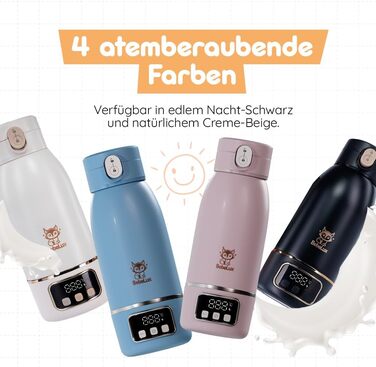 Підігрівач для дитячих пляшечок BEBELUX електричний, USB-C, 36W, Beige V1 - швидке нагрівання, підтримка температури, BPA-free, безпечний та герметичний