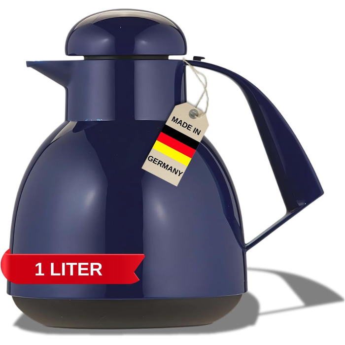 Термос Helios Day з нержавіючої сталі, 1.0 л, темно-синій