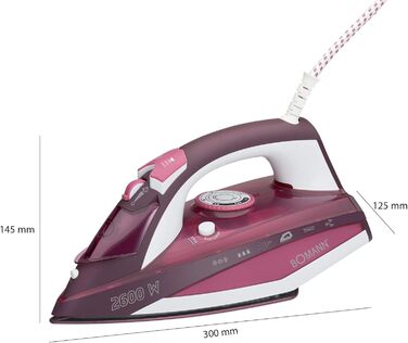 Парова праска Bomann DB 6005 CB, 2600 Вт, 7 функцій, керамічна підошва, 4-ступінчасте регулювання пари