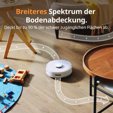 Робот-пилосос SwitchBot K10+ з док-станцією та вологими серветками, тиха робота 45dB, LiDAR-навігація, сумісний з Alexa