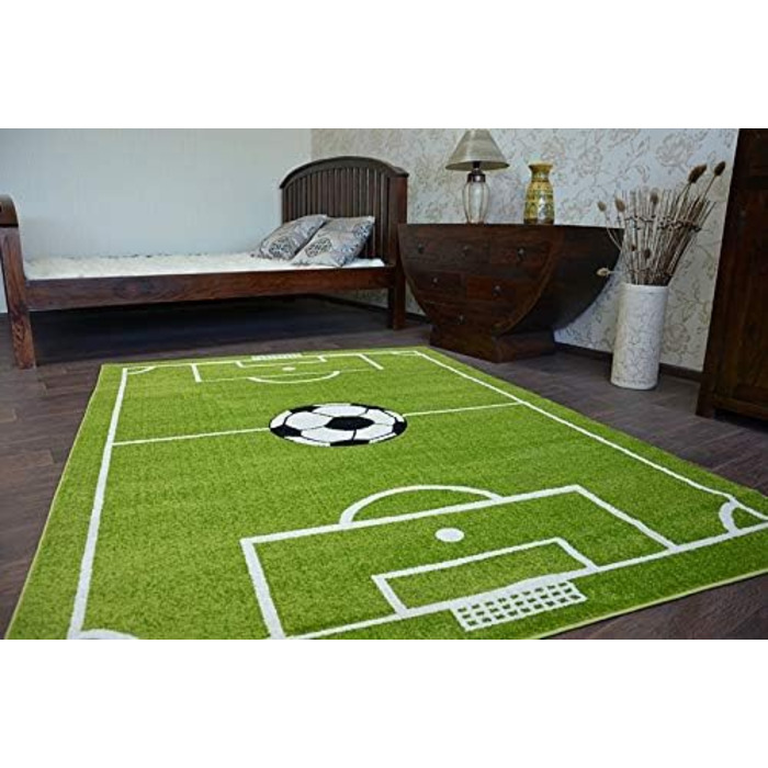 Дитячий килимок Pilly - для дитячої кімнати, ігрові килимки, дитяча кімната, футбольне поле, трава, дитячий майданчик, зелений 280x370 см 280x370 см Pilly 4765 Зелений