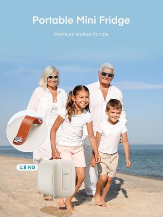 Міні холодильник FOHERE 5 літрів, USB живлення, 220V/12V, для напоїв та догляду за шкірою, білий