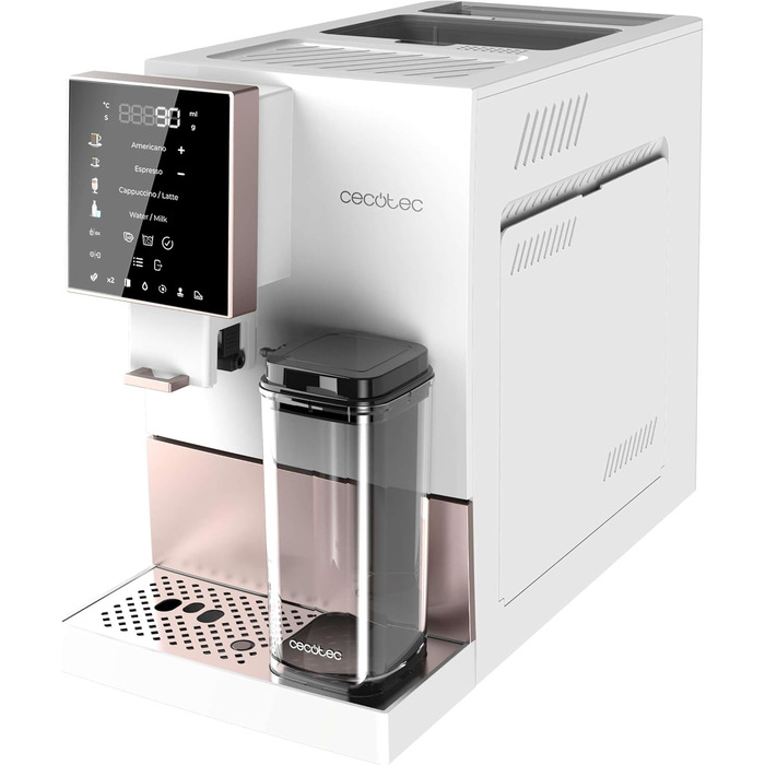 Кавомашина Cecotec Cremmaet Compactccino: суперавтоматична, 19 bar, Thermoblock, молочник, 1,1 л резервуар для води, 150 г для кавових зерен