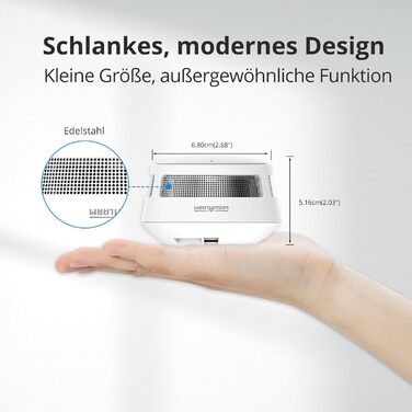 Датчик диму Rauchmelder: 5 шт., батарея на 10 років, для дому, з віддаленим вимкненням та великою кнопкою тестування, EN14604