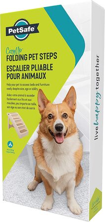 Складні сходи для домашніх тварин PetSafe CozyUp з нековзними ступенями, для домашніх тварин вагою до 68 кг, висотою 51 см, розміром L нова упаковка