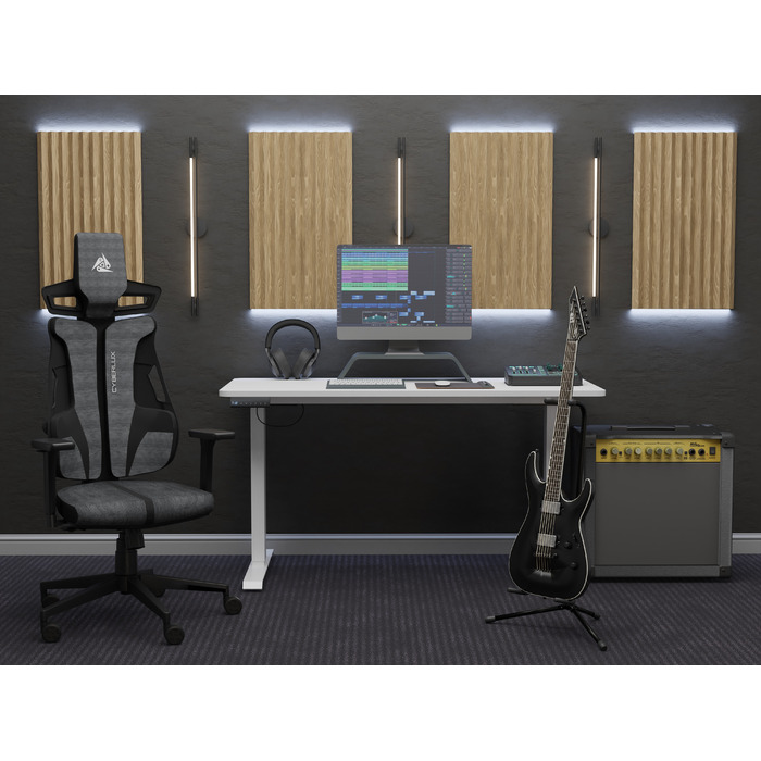 Геймерське крісло Cyberlux V8 Fabric Grey (арт. GM-V8 FG)