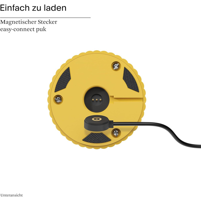 LED-лампа SIGOR Nuflair на акумуляторі з вазою для квітів, 24 см, IP54, 12 годин роботи, сонячно-жовтий колір