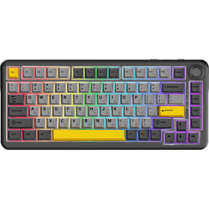 Клавіатура механічна бездротова Ajazz AK820 MAX PLUS Daydream Switch RGB Wireless/BT/USB Black