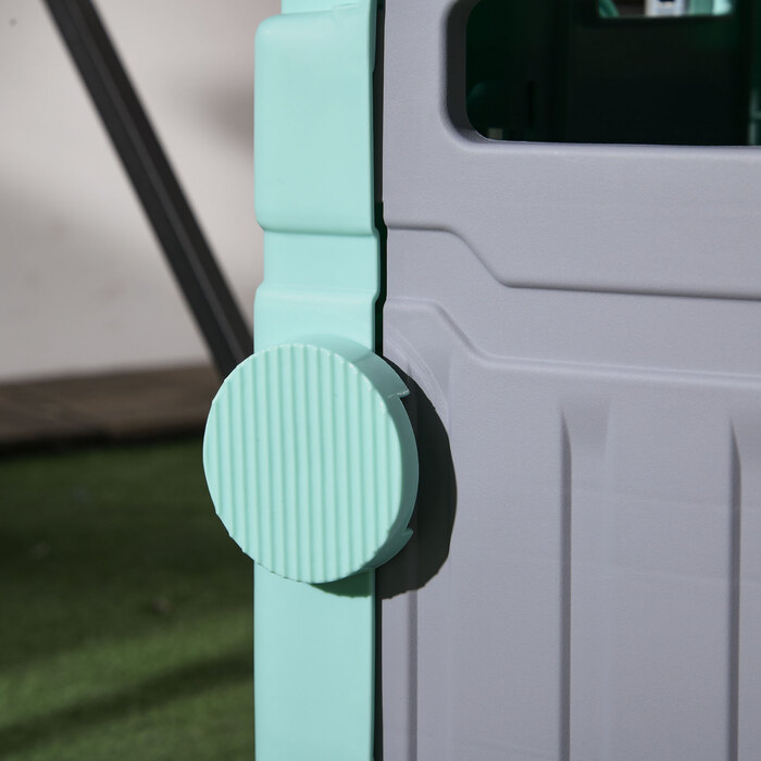 Кошик-візок для покупок, з підйомником для сходин, складаний, з телескопічною ручкою, витримує до 65 кг, зелений