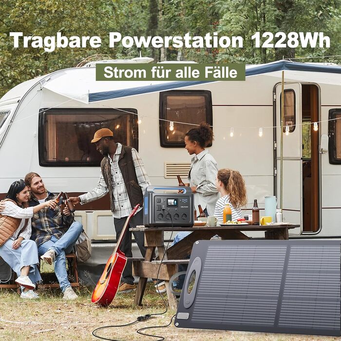 Портативна електростанція VDL 1500W, HS1500, 1228Wh, LiFePO4, для кемпінгу та відпочинку на природі