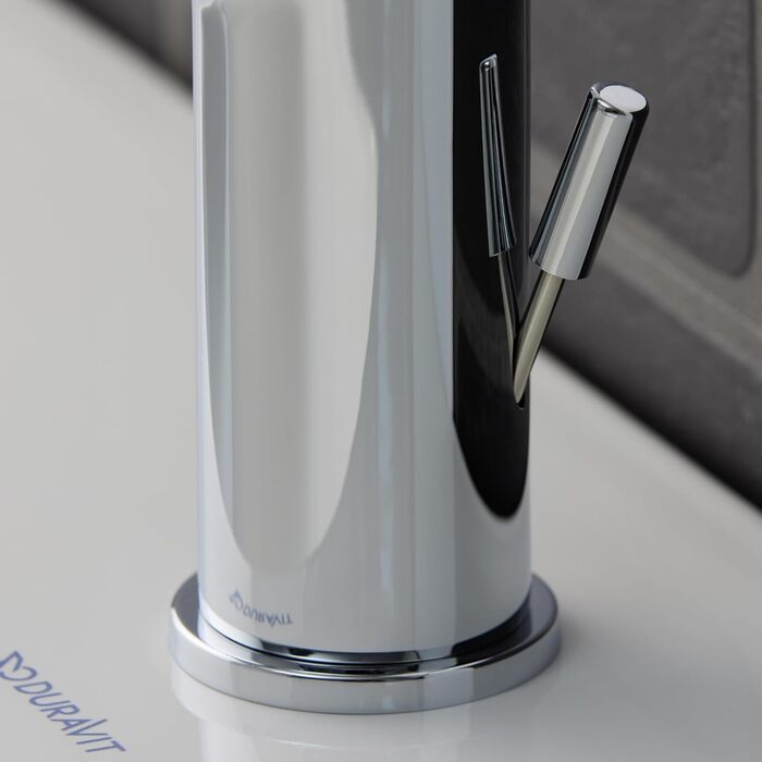 Змішувач для ванної кімнати Duravit B.1 з висувною вилкою, хром (з комплектом для зливу)