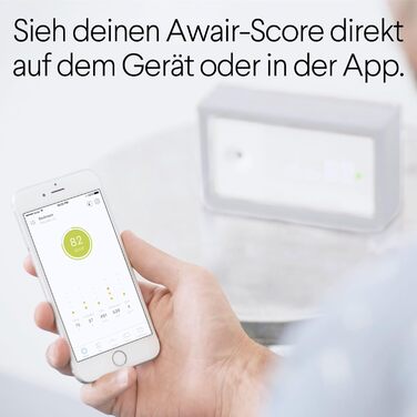 AWAIR Element: Монітор якості повітря з датчиком CO2, VOC, PM2.5, для дому, з додатком