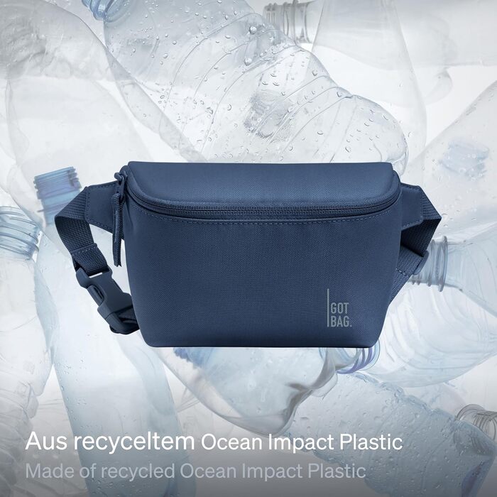 Поясна сумка Hip Bag 2.0 з ударного пластику Ocean Сумка на пояс водовідштовхувальна Стильна сумка через плече з регульованим ремінцем (Ocean Blue)