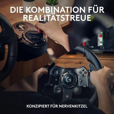 Logitech G923 Racing Wheel – Гоночний руль та педалі з Force Feedback для PS5, PS4, PC, Mac (Чорний)