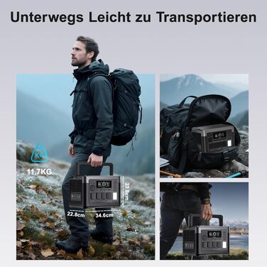 Портативна електростанція OUKITEL P1000E Plus 1024Wh LiFePO4 з сонячною панеллю, 4 виходи AC (3600W пік), 100W USB-C, UPS, для кемпінгу, RV, надзвичайних ситуацій