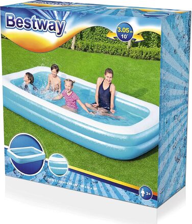 Bestway 54150 Сімейний надувний басейн для дітей, 305x183x46 см, синій