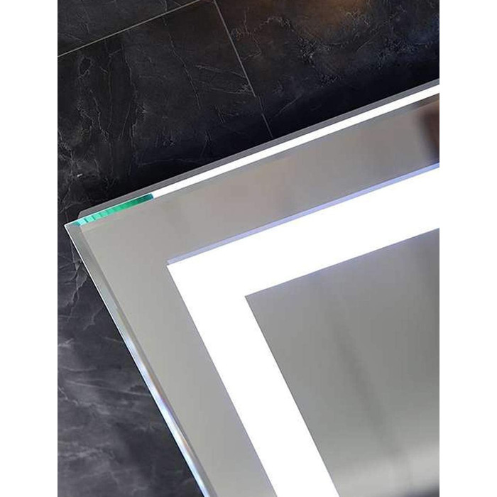LED дзеркало Badspiegel GS084N з підсвічуванням (80 x 60 см, сенсорний вимикач, холодне біле світло)