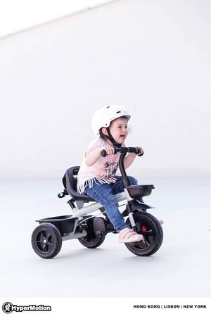 Триколісний велосипед дитячий TOBI Vector з ручкою для батьків, ремені безпеки, сірий