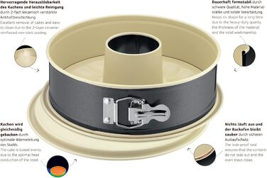 Форма для випікання пирогів Kaiser Inspiration Plus, 28 см, кругла, з 2 днами, для плоских та трубчастих пирогів, антипригарне покриття, виймається, випічка без клею