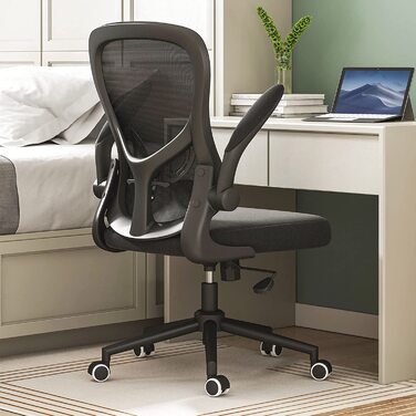 Офісне крісло Hbada ергономічне офісне крісло поворотне крісло з відкидними підлокітниками регульована поперекова опора сітчастий комп'ютер