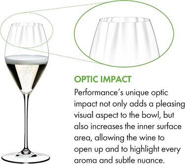 Набір келихів для шампанського Riedel Performance, 2 шт, прозоре кришталеве скло, преміум-якість