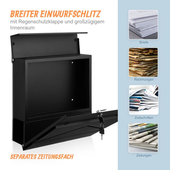 Скрінька для листів Relaxdays з відсіком для газет