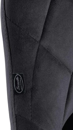 Набір з 2 барних стільців Lazio з велюровим сидінням, поворотні, з підніжкою, регульована висота, металевий каркас, колір: білий/темно-сірий