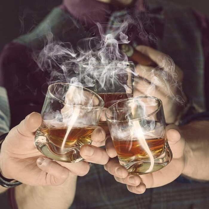 Набір для копчення віскі та коктейлів з факелом, 4 види копченої деревини, інфузор для коктейлів, подарунок для любителів віскі та коктейлів, чоловікам, батькові, чоловікові, керівнику