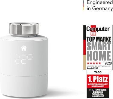 Термостат на радіатор Tado Smart X V3+ з керуванням через додаток (Alexa, Siri, Google Assistant) для економії енергії та опалення - DIY встановлення