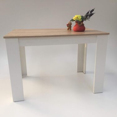 Обідній стіл Sonoma Дуб світлий сагерау білий, масив дерева, 110x70 см