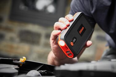 Osram BATTERYstart 400: Літієвий пусковий пристрій 2000A 12V з Powerbank, для бензинових та дизельних двигунів до 8L/4L, 16800mAh