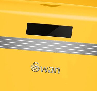 Відро для сміття Swan Retro з датчиком руху, 45 л, метал, жовте. Інтелектуальний контейнер для переробки сміття, великий об'єм, вінтажний дизайн