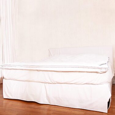 Стьобана ковдра Lumaland, стьобана ковдра, Ковдра для ліжка з 100 поліестеру з наповнювачем з мікрофібри, стьобана ковдра Duo 155 x 220 см для зими