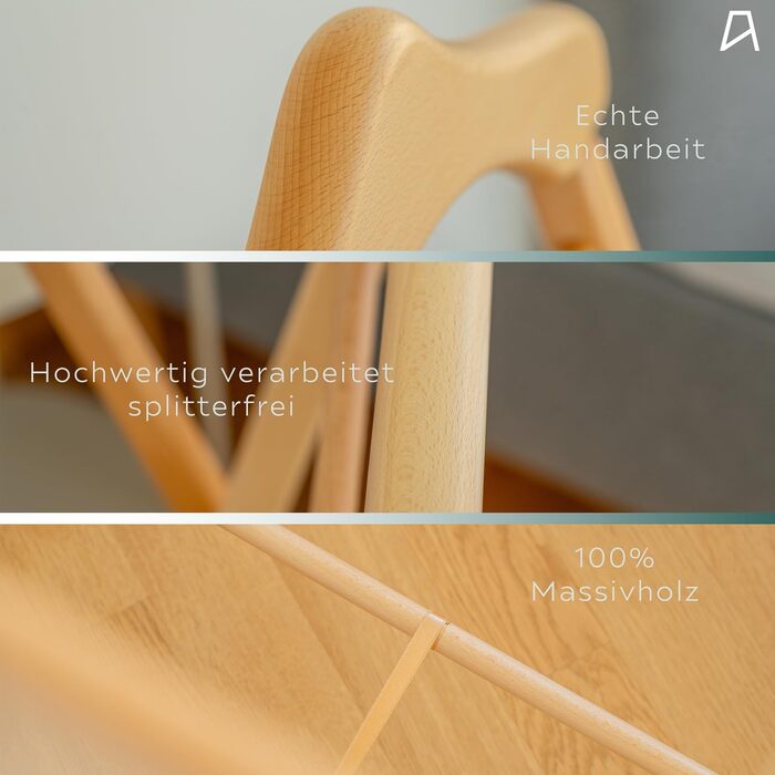 Стійкий дерев'яний слуга для одягу (3 кольори) – готовий до збирання – для спальні, гардеробу, ванної кімнати | Дерев'яна вішалка для одягу (Білий)