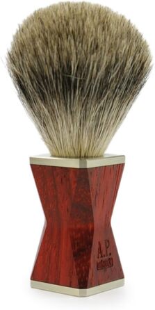 Щітка для гоління Badger Hair & Wood Чиста борсукова щітка та 100 г рослинного мила для гоління Зроблено в Німеччині (Dexter Mahogany)