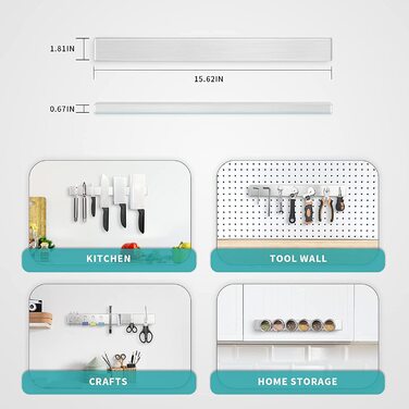 Магнітний тримач для ножів з нержавіючої сталі Virklyee, магнітна настінна стійка для ножів, магнітна смужка для ножів, економія Pla