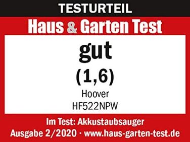 Акумуляторний пилосос Hoover з насадкою для шерсті домашніх тварин, 30 хв. Час роботи, без мішка, легкий і компактний HF522NPW