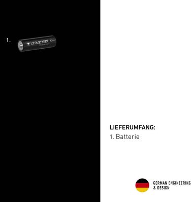 Світлодіодний універсальний ліхтарик Ledlenser, 450 люмен, фокусується, дальність освітлення 300 м, потрібно 4 батарейки ААА, три рівня яскравості, ліхтарик, чорний (P5 Core)