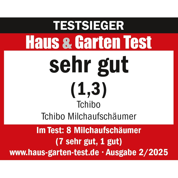 Електричний спінювач молока Tchibo, 130 мл, з нержавіючої сталі, антипригарне покриття, для капучино, лате макіато та какао