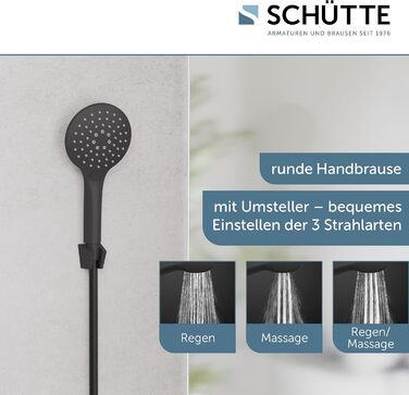 Змішувач для ванни Schütte London з термостатом та захистом від опіків (38°C), хром