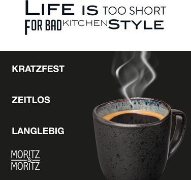 Набір кавових чашок Moritz & Moritz ORGANIC 6 шт. - сірий набір з міцної кераміки з унікальним градієнтом кольору, придатний для миття в посудомийній машині