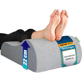 Подушка для ніг з ортопедичною підтримкою - для ніг, спини, спини, для дорослих, сертифікат Oeko-Tex, ідеально підходить для ліжка (L (22см))
