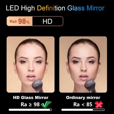 Дзеркало для ванної кімнати Eckspiegel, поворотне, овальне, з металевим каркасом, HD, захищене від вибухів, розміри 30x50 см, 35x60 см, 40x80 см, 50x80 см, колір чорний