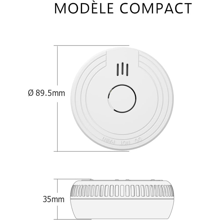 Датчик диму ELRO FS1801 - 10 шт. Відповідає стандарту EN14604