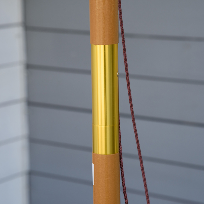 Outsunny Parasol Wood 300 см Дерев'яна парасолька Садова парасолька Балконна парасолька бамбук хакі