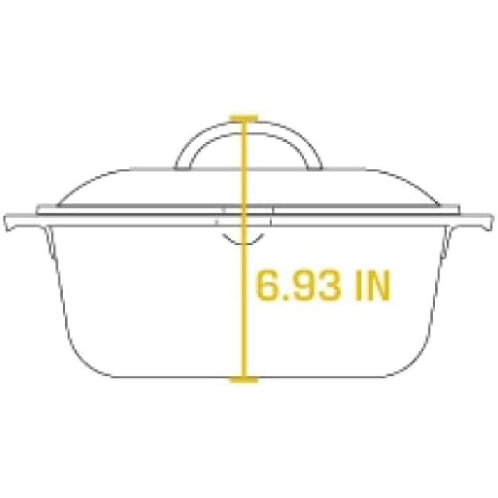 Чавунна голландська духовка для посуду, з кришкою, 30 см