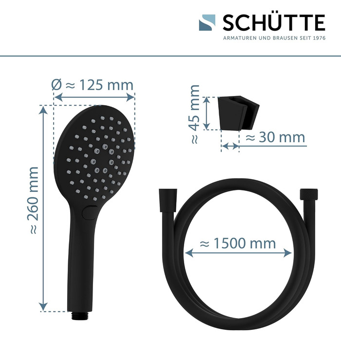 Змішувач для ванни Schütte London з термостатом та захистом від опіків (38°C), хром